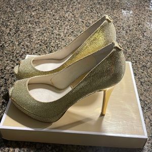 Gold Michael Kors heels